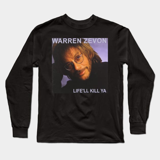 WARREN ZEVON MERCH VTG Long Sleeve T-Shirt by Kiecx Art